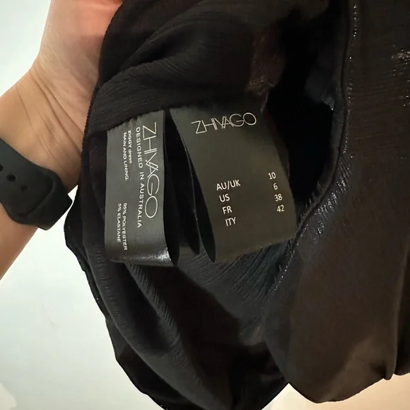 Stunning BLACK Zhivago Ziggy Metallic cocktail dress - Picture 5 of 7